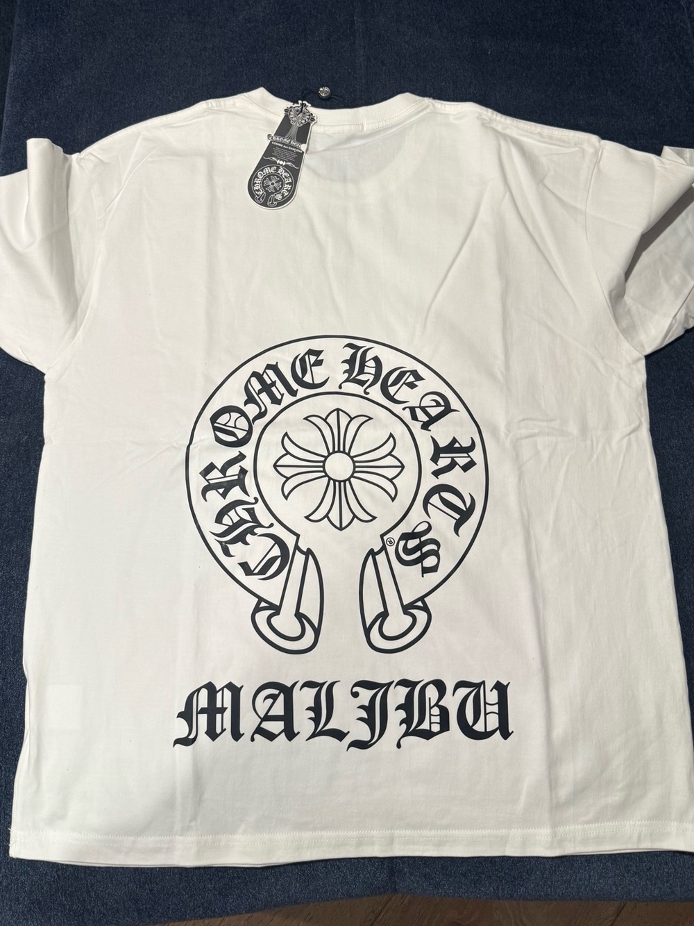 Chrome Hearts White Short Sleeve Tee with Chest Emblem - Picture 2 of 2